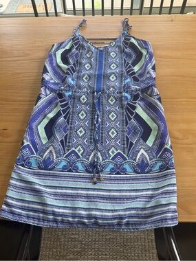 mercer & madison Navy, Light Blue & Mint Patterned Sundress